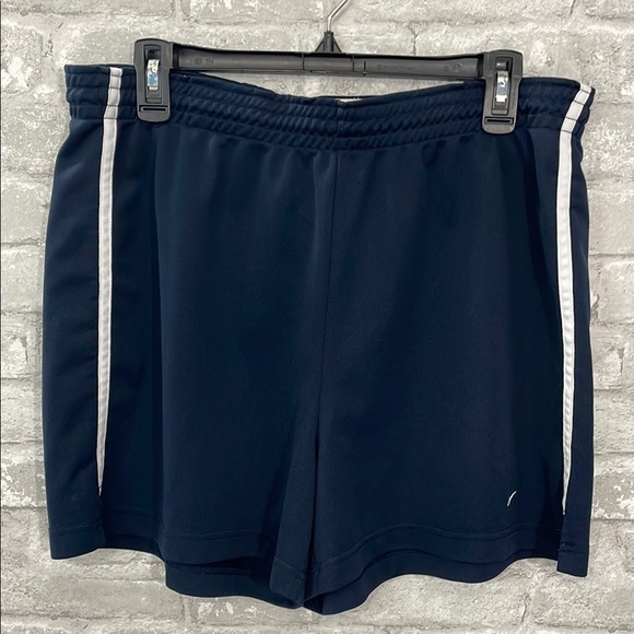 Nike Blue Athletic Shorts with White Stripes - Picture 1 of 5
